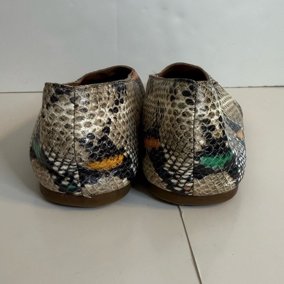 Madewell The Cory Flat in Snake Embossed Leather Light Umber Slip On Style AE220 - Picture 7 of 9